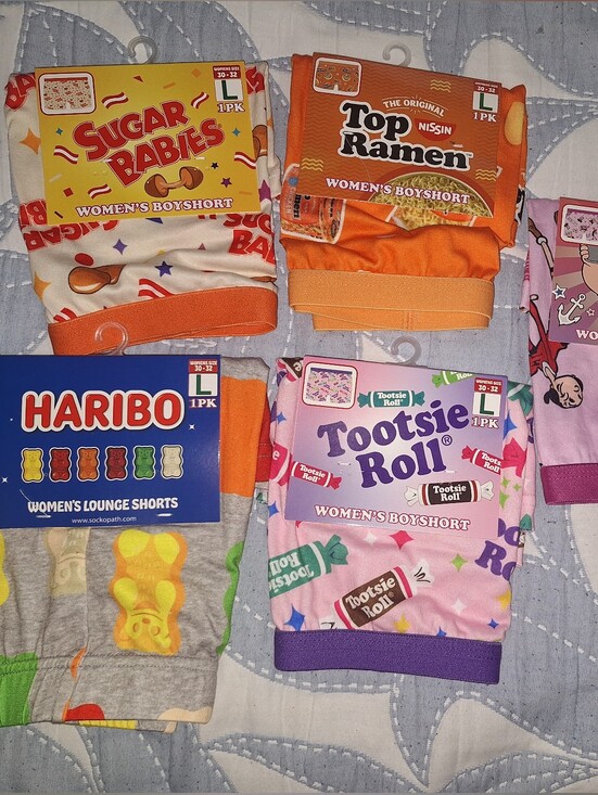 Custom Variety Pack Other - Snack-Themed Women's Lounge Shorts Pack - Multicolor